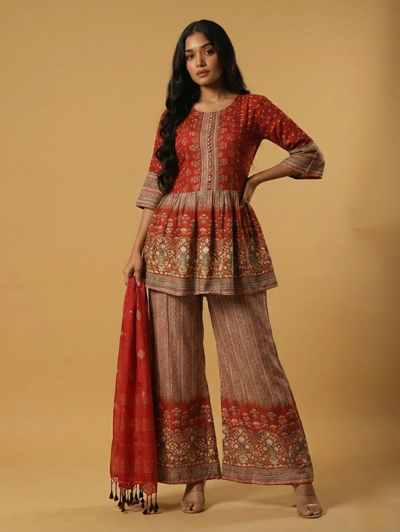 Rust Royale Party Wear Set