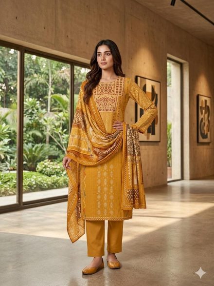 MODAL MUSLIN CHURIDHAR SETT